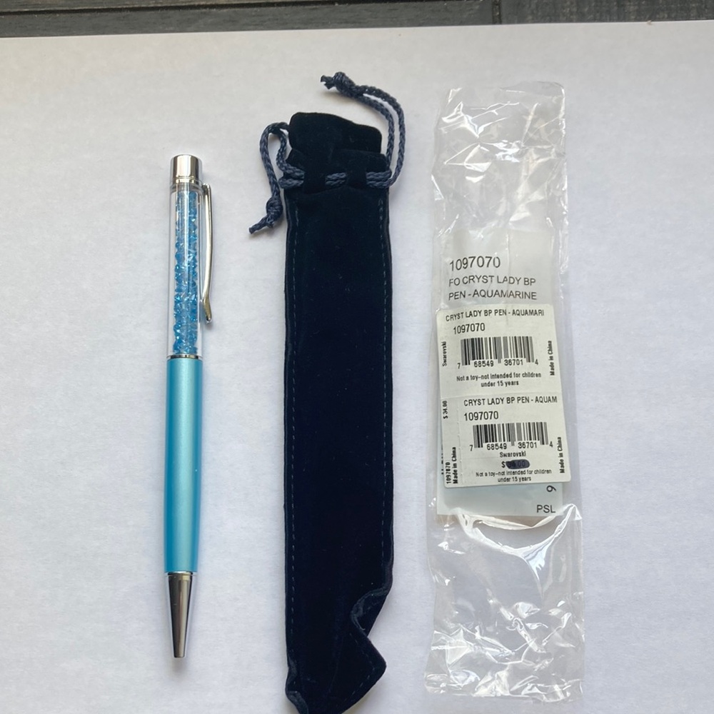 Swarovski 1097070 lady aquamarine crystal pen